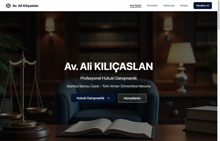 Lawyer Website ekran görüntüsü