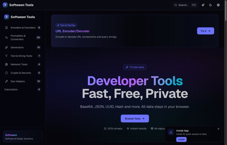Developer Tools ekran görüntüsü